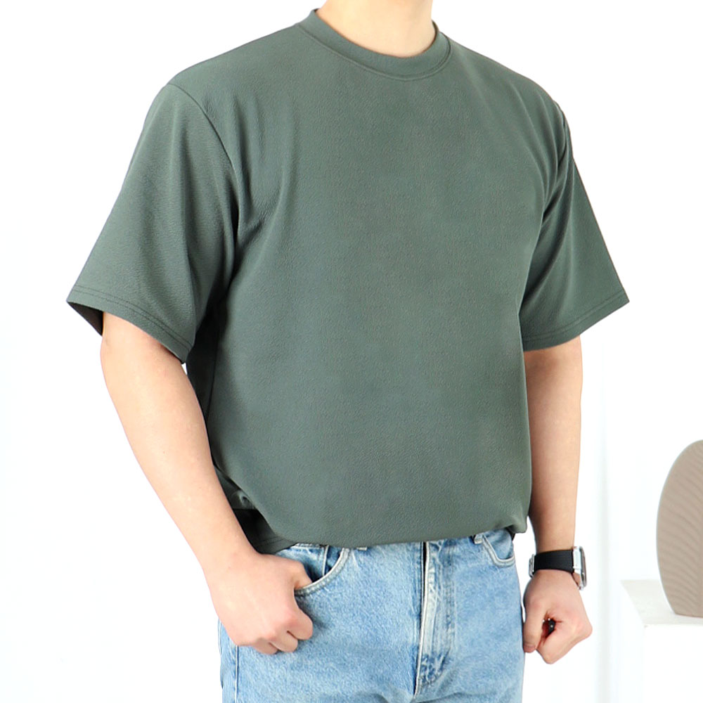 10수반팔티 두꺼운반팔티 짐웨어오버핏