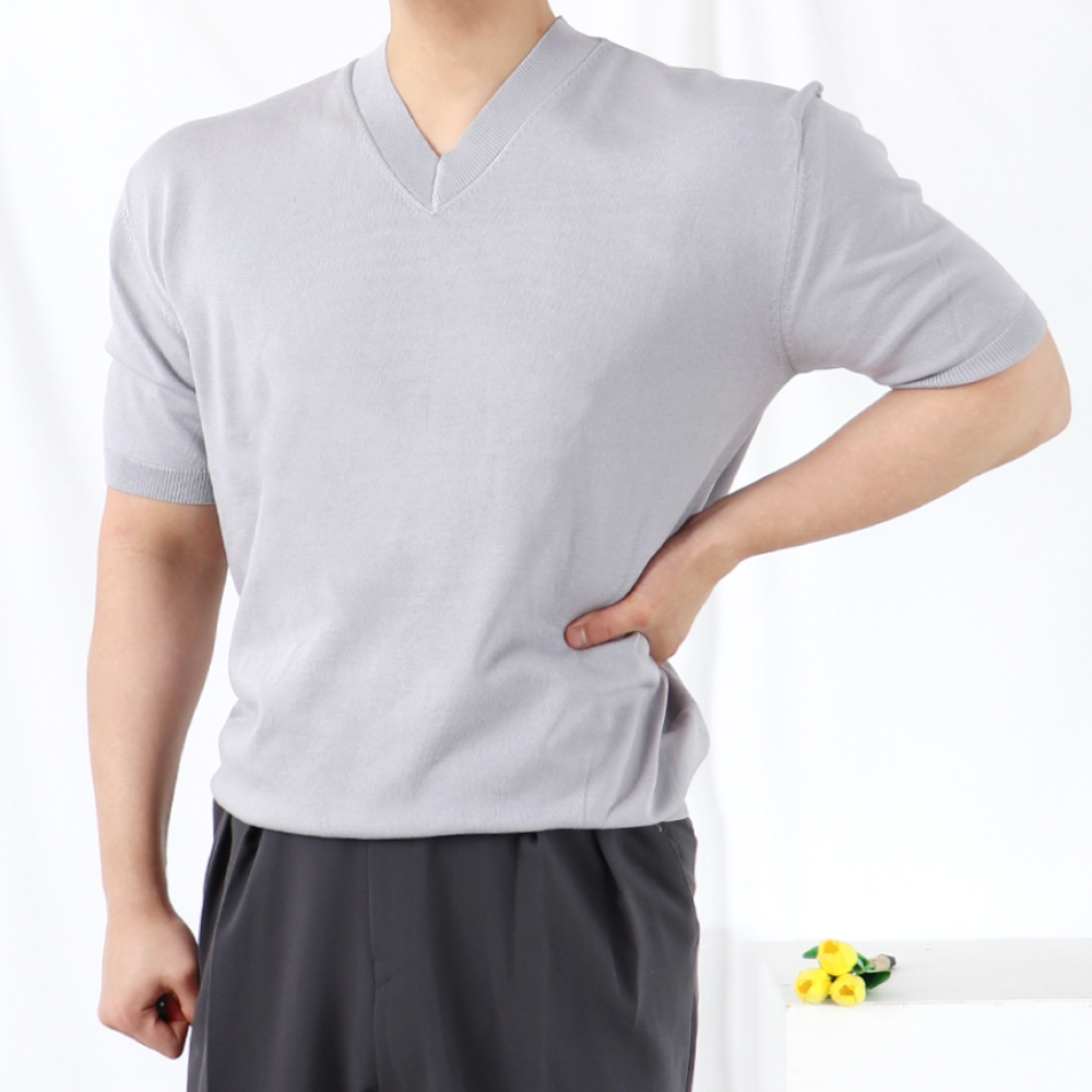 남자브이넥니트 남자린넨니트 워셔블