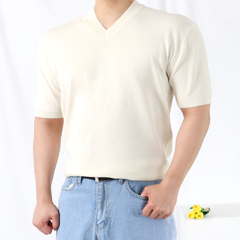 남자브이넥니트 남자린넨니트 워셔블