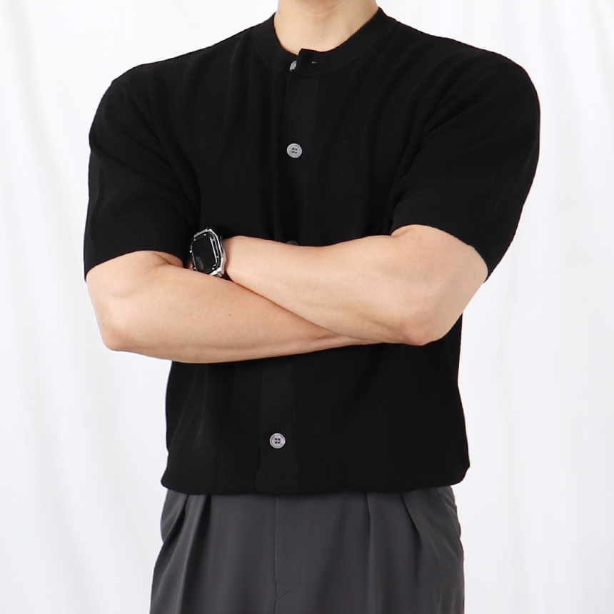 남자 반팔 여름 라운드 가디건