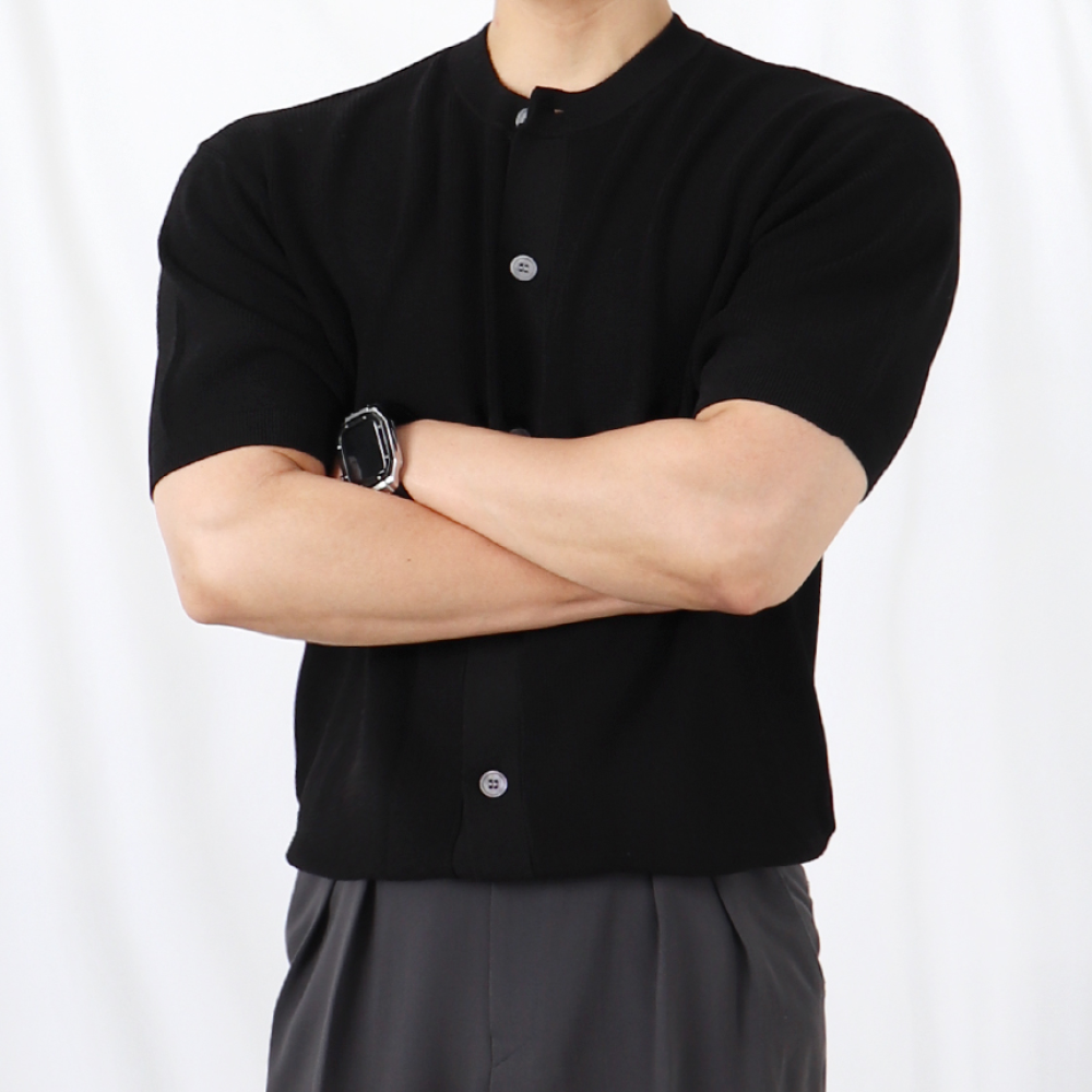 남자 반팔 여름 라운드 가디건