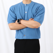 남자 반팔 여름 라운드 가디건