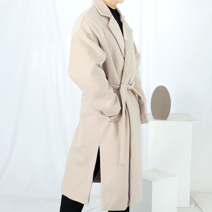 남자 로브 아이보리 가운 오버핏 로브 롱코트