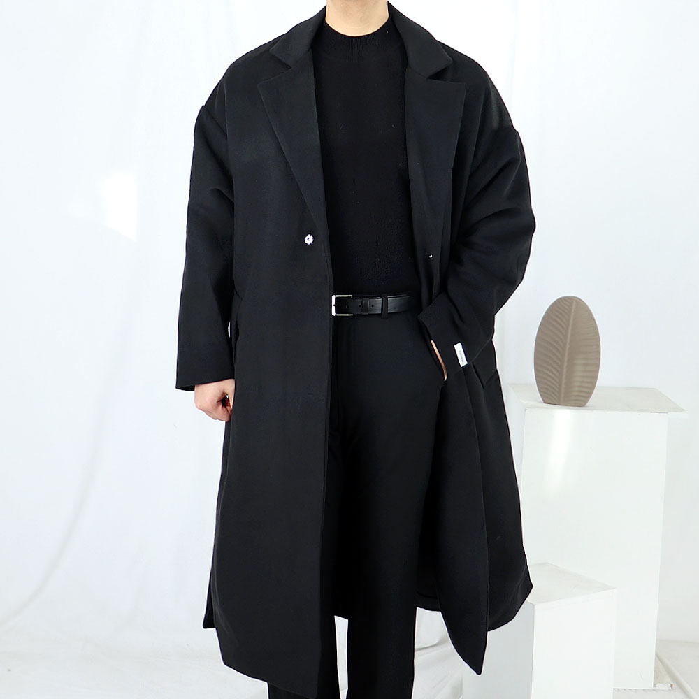 남자 로브 아이보리 가운 오버핏 로브 롱코트