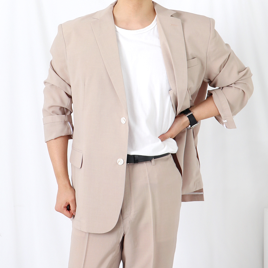 남자 장례식장 여름 린넨 시어서커 셋업 정장
