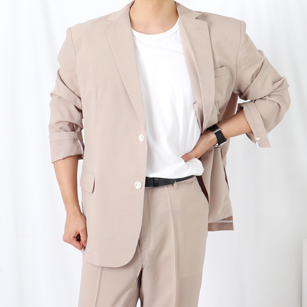남자 장례식장 여름 린넨 시어서커 셋업 정장