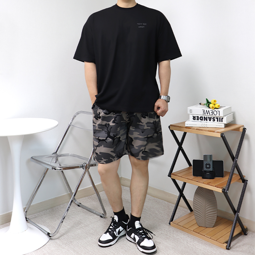 남자 밀리터리 카모 반바지