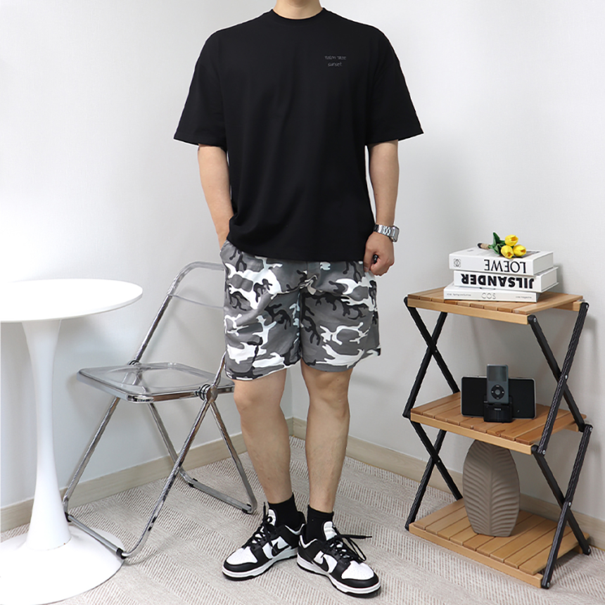 남자 밀리터리 카모 반바지