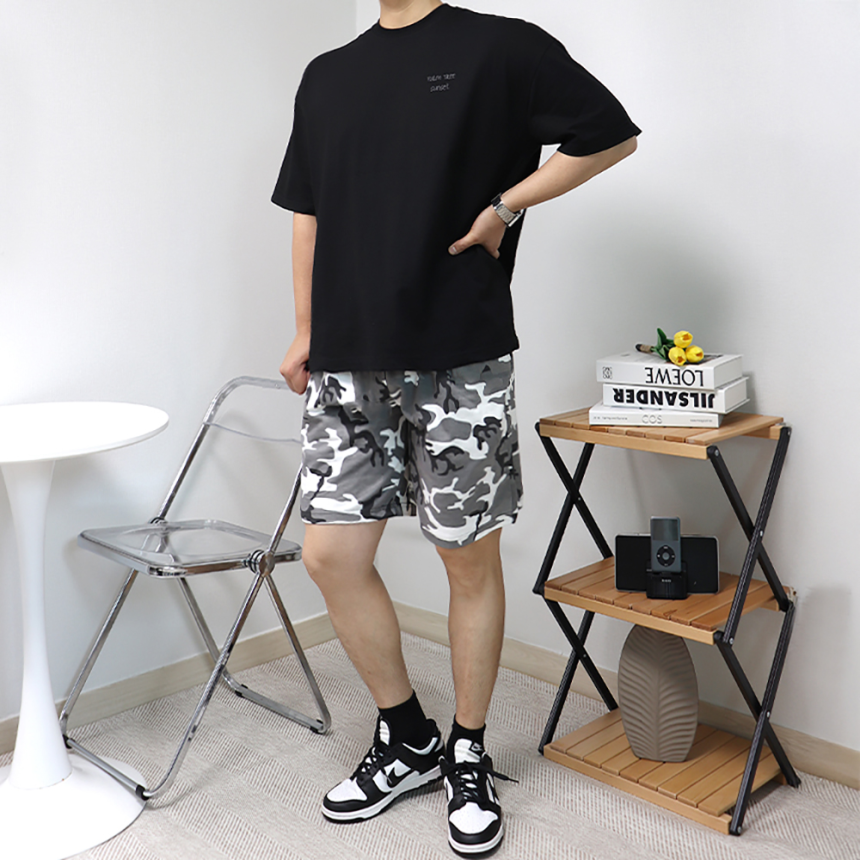 남자 밀리터리 카모 반바지
