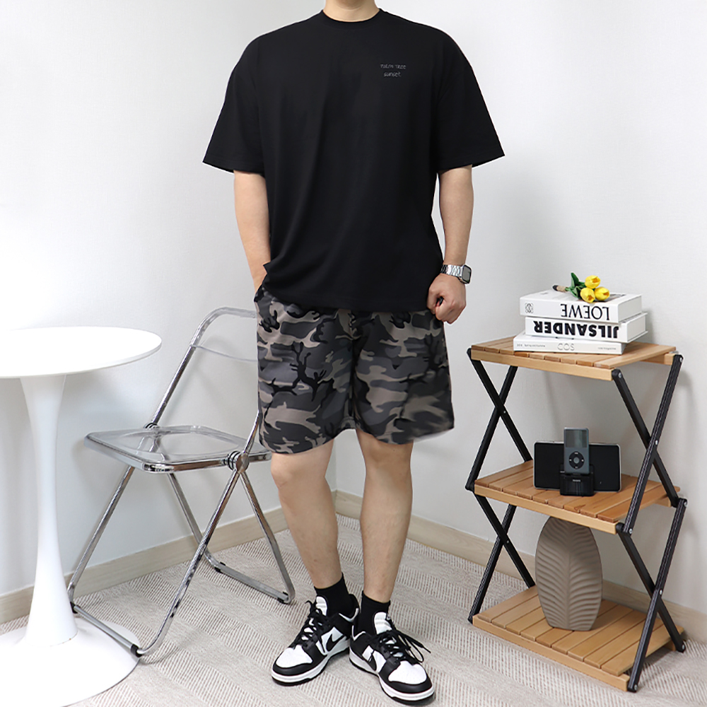 1+1 남자 밀리터리 카모 반바지