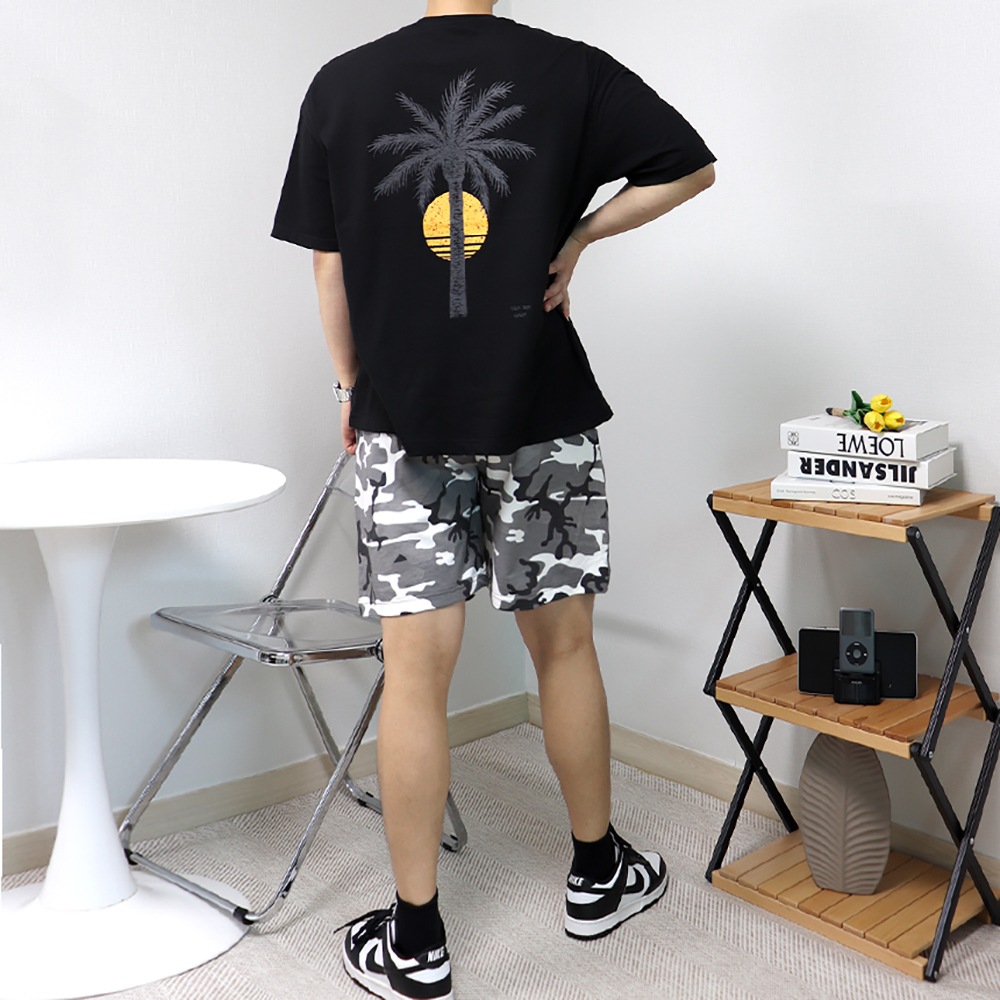 1+1 남자 밀리터리 카모 반바지