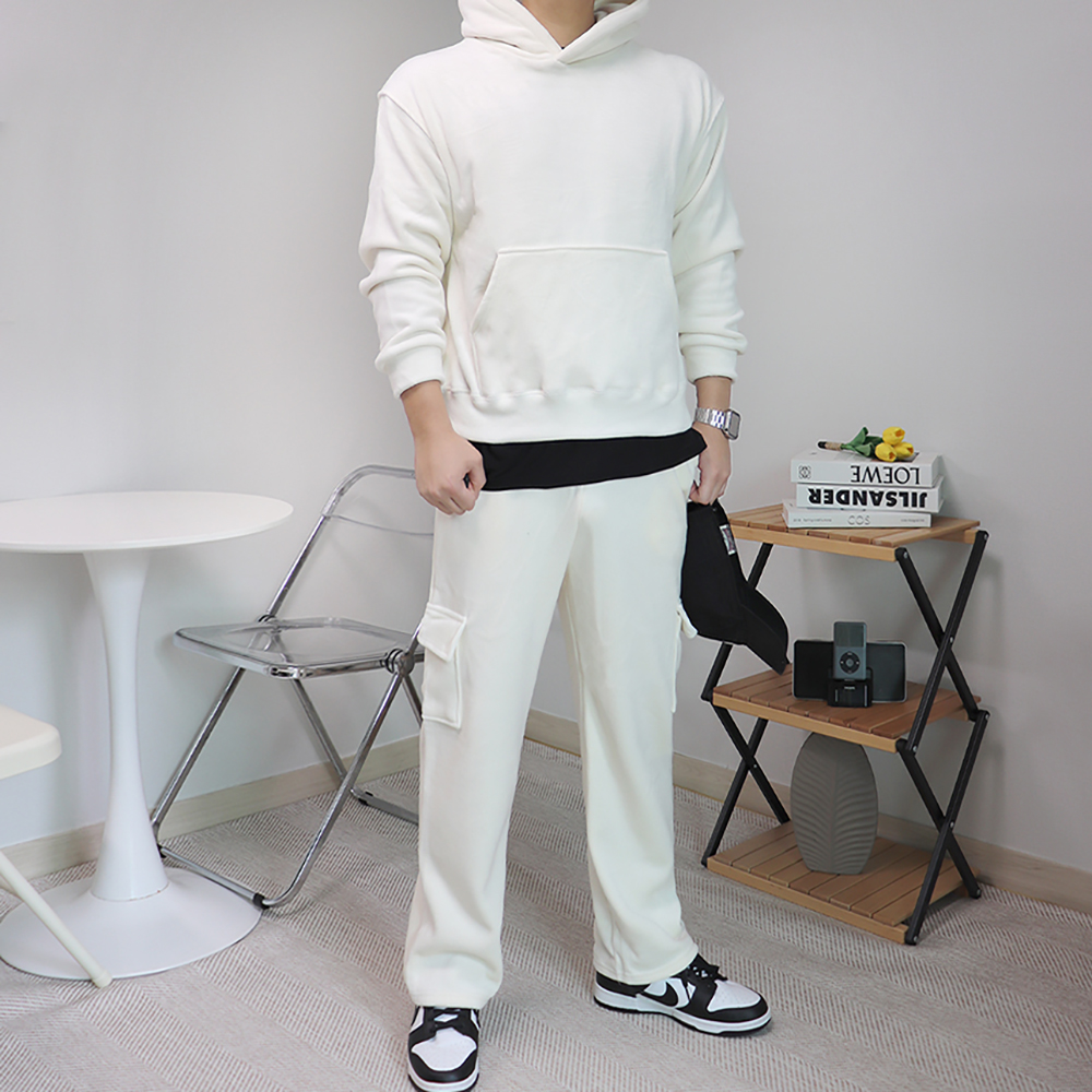 남자 벨벳 트레이닝 셋업 기모 세트