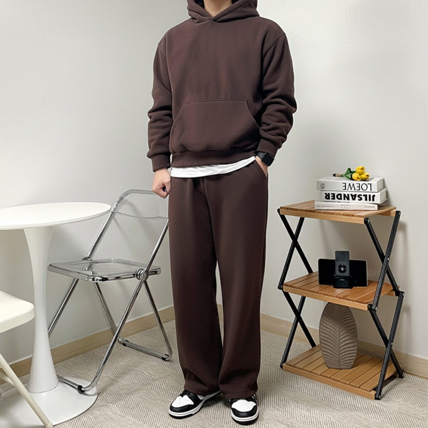 남자 겨울 기모 트레이닝 셋업 세트