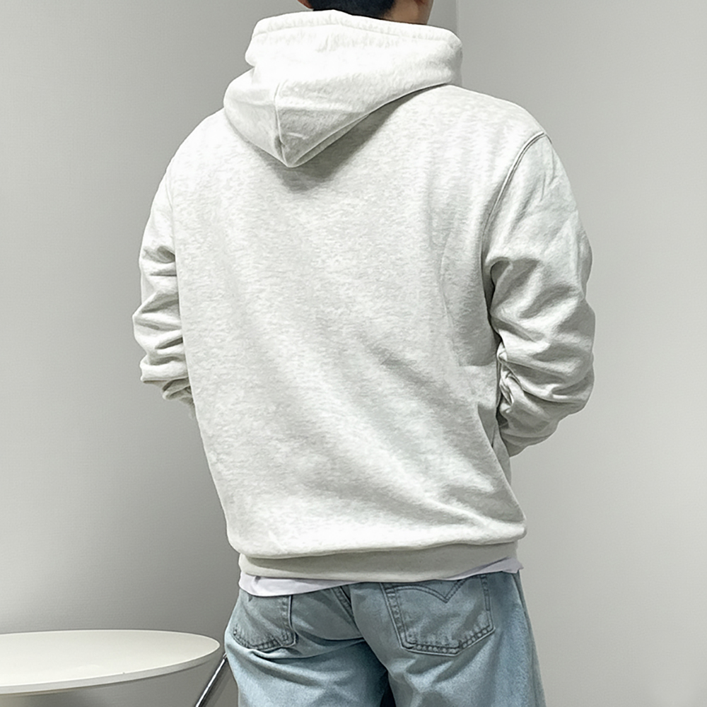 남자 오버핏 기모 무지 후드 티셔츠