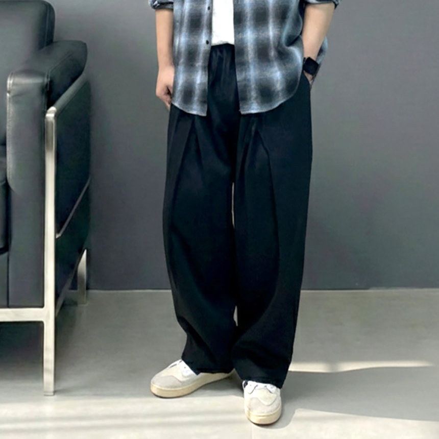 남자 커브드 치노 항아리 벌룬 팬츠