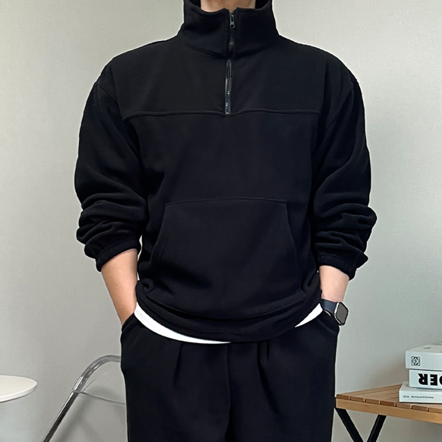남자 후리스 기모 아노락 트레이닝 셋업 세트