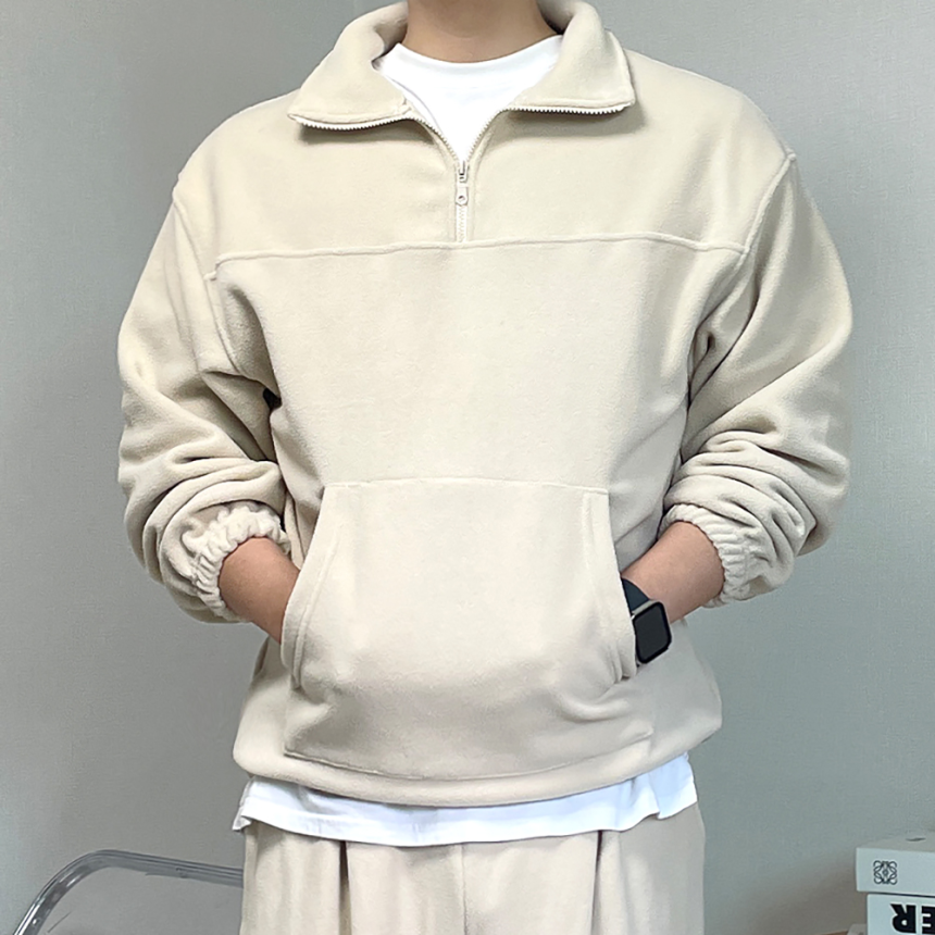 남자 후리스 기모 아노락 트레이닝 셋업 세트