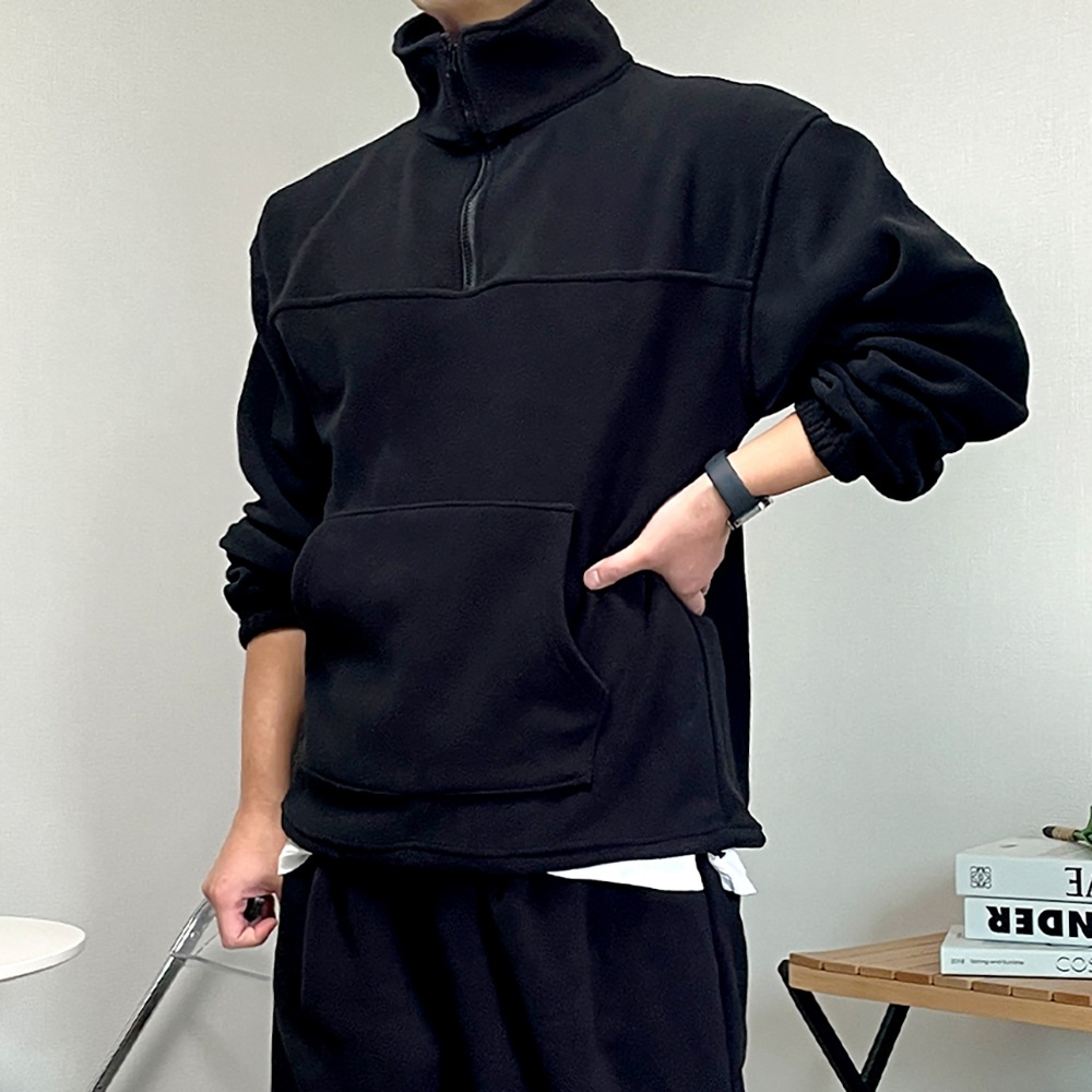 남자 후리스 기모 아노락 트레이닝 셋업 세트