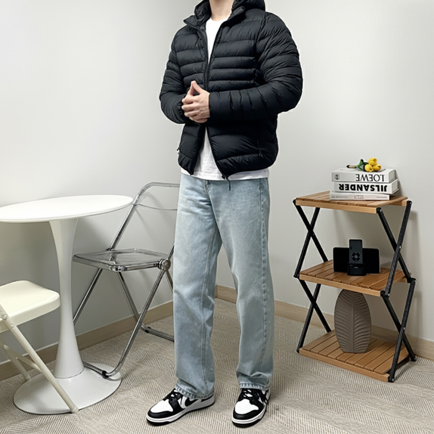 남자 후드 경량 신슐레이트 경량 패딩