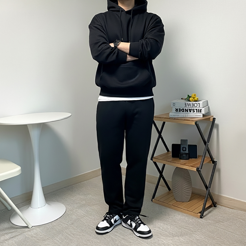 남자 기모 체육복 겨울 러닝 바지