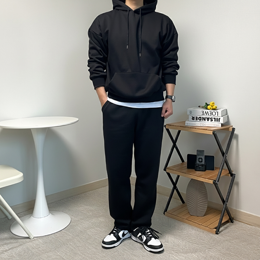 남자 기모 체육복 겨울 러닝 바지