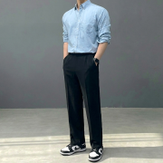 남자 테이퍼드핏 스판 링클프리 슬랙스