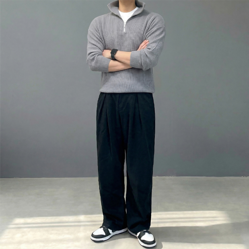 남자 링클프리 항아리 바지 커브드 벌룬 팬츠