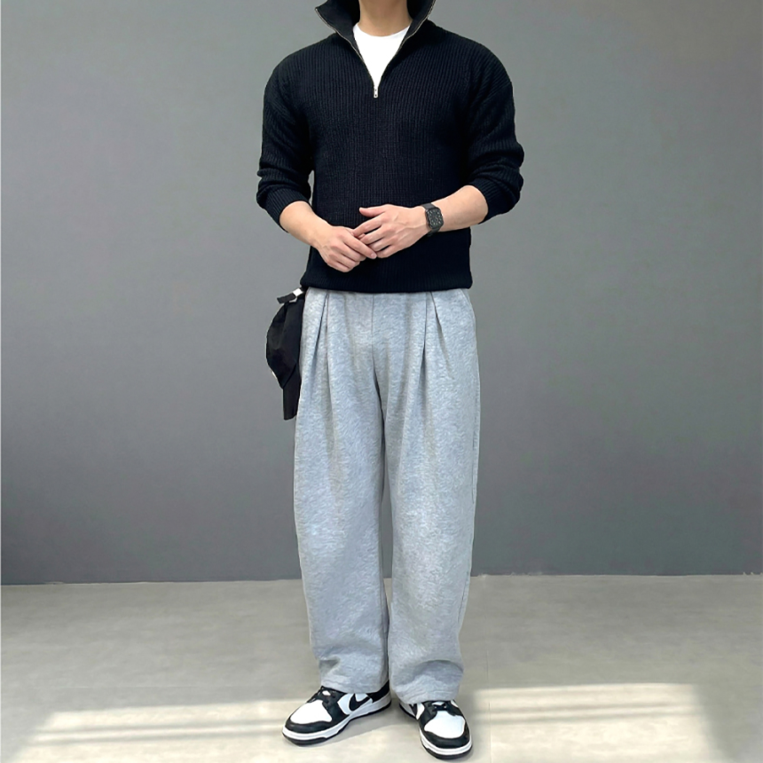 남자 링클프리 항아리 바지 커브드 벌룬 팬츠
