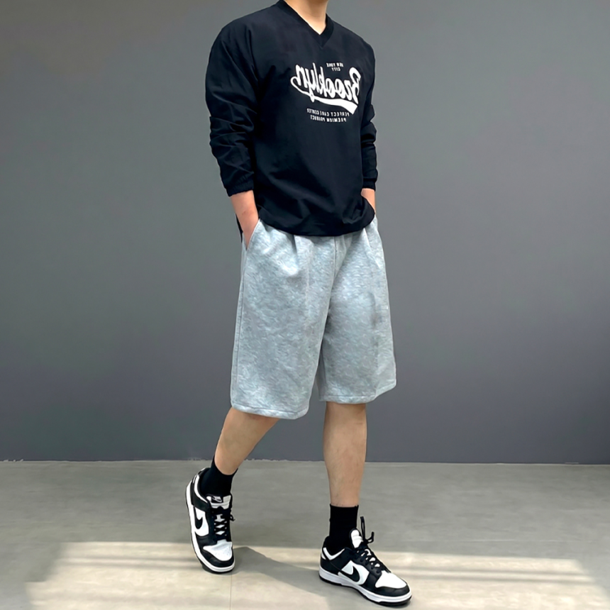 남자 7부 버뮤다 팬츠 원턱 반바지