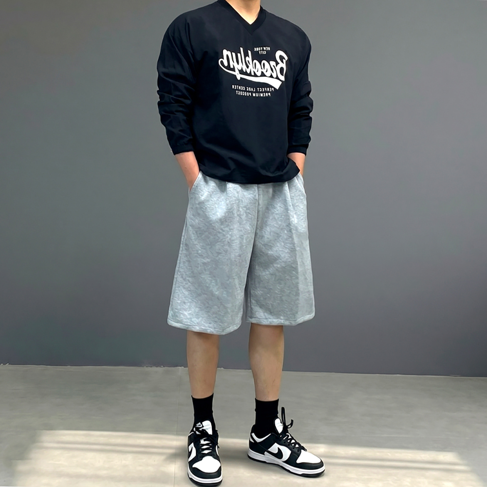 남자 7부 버뮤다 팬츠 원턱 반바지