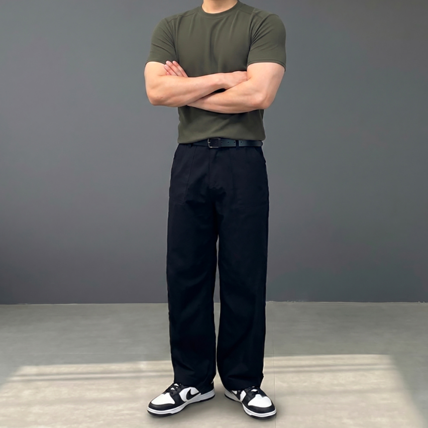 남자 퍼티그 와이드 워크 아메카지 팬츠