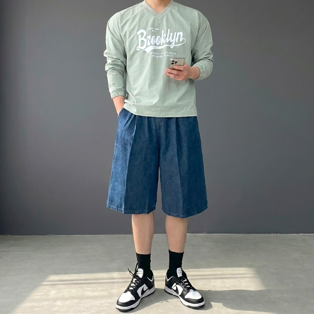 남자 럭비 나일론 맨투맨 바람막이 v넥 티셔츠