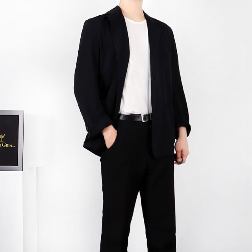남자 여름 블레이져 오버핏 마이 아우터 코디