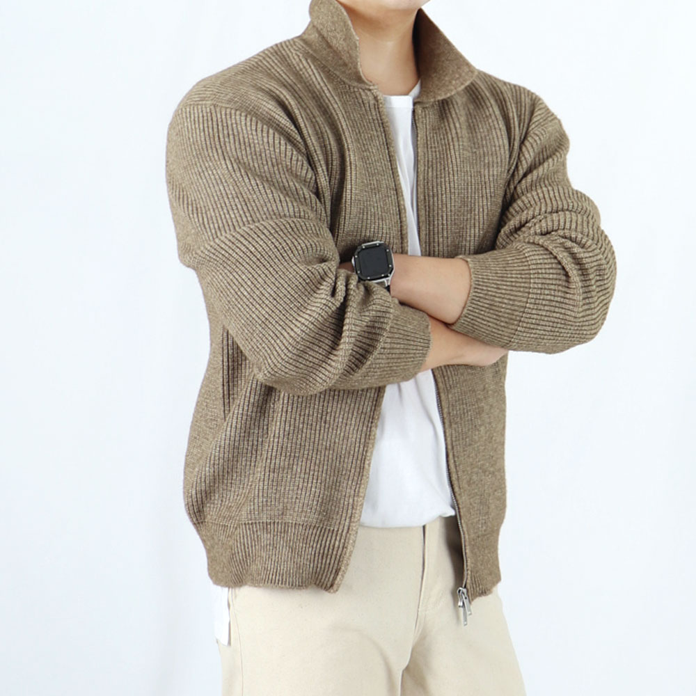 남자 자켓형 올드머니룩 카라 가디건