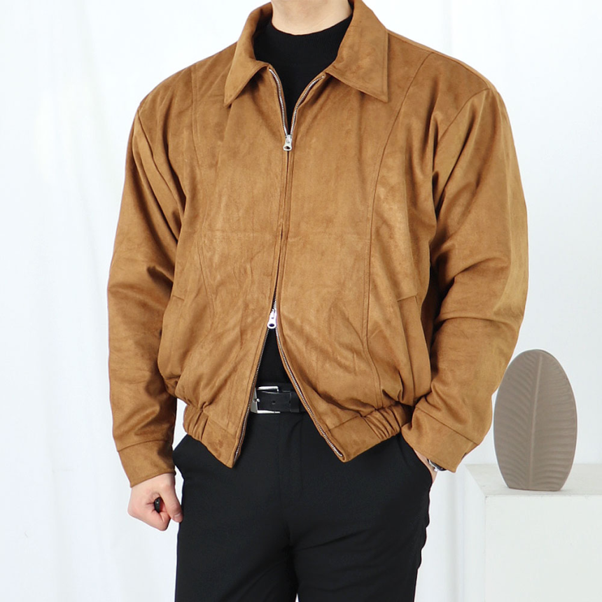 남자 스웨이드 오버핏 세무 자켓