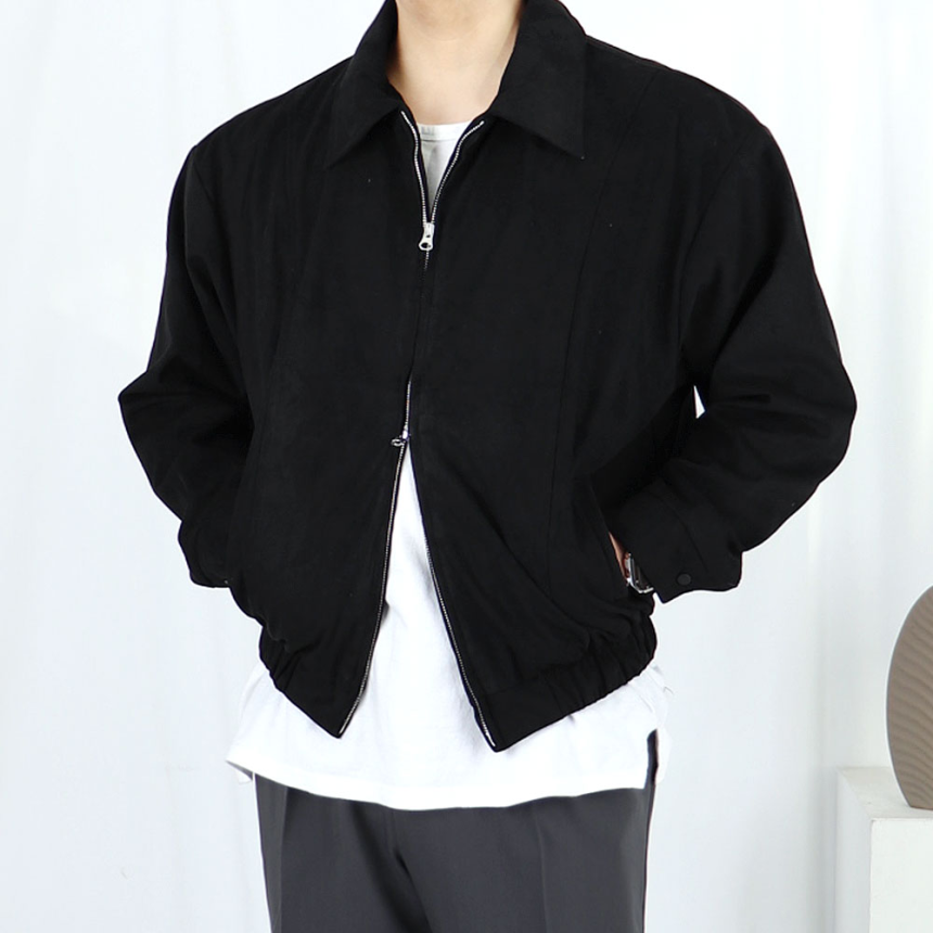 남자 스웨이드 오버핏 세무 자켓