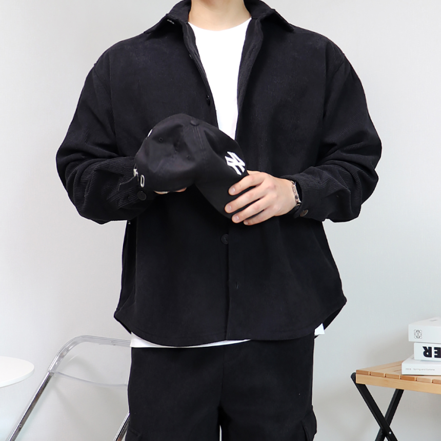 남자 코듀로이 골덴 셔켓