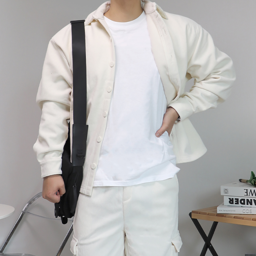 남자 코듀로이 골덴 셔켓