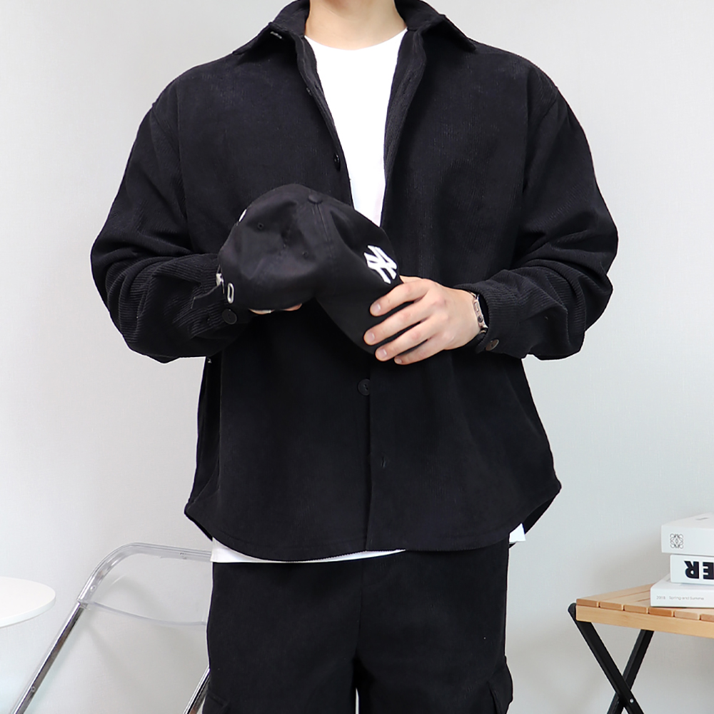 남자 코듀로이 골덴 셔켓