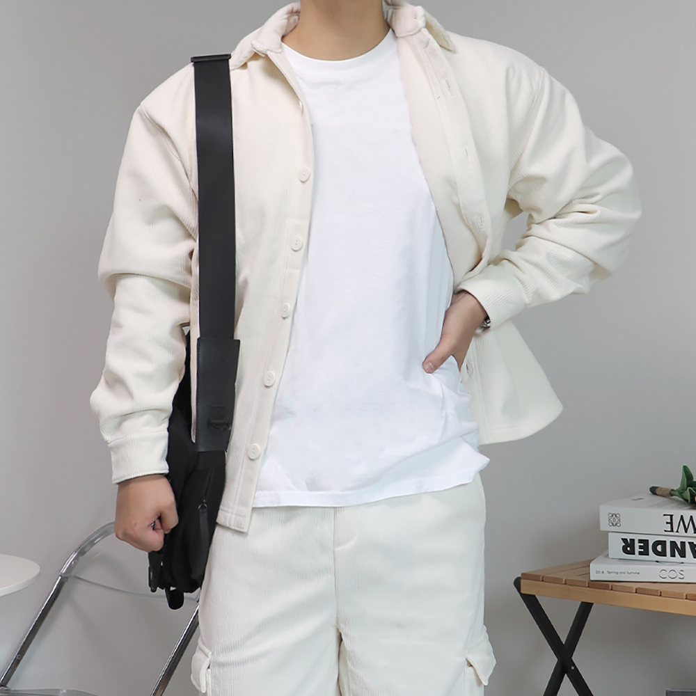 남자 코듀로이 골덴 셔켓