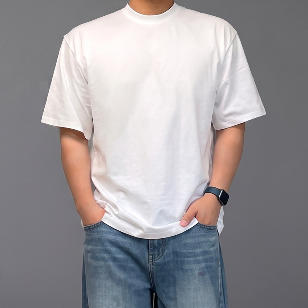 두꺼운반팔티 헤비웨이트 레이어드 10수반팔티