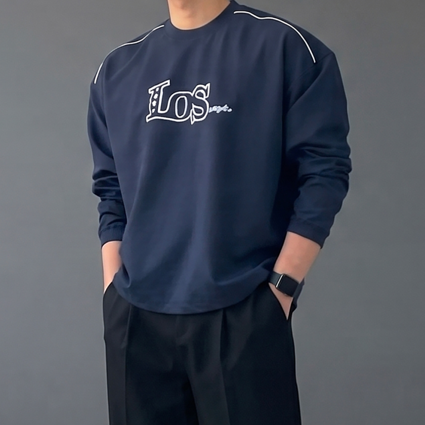 나일론맨투맨 블록코어 럭비져지 바람막이맨투맨