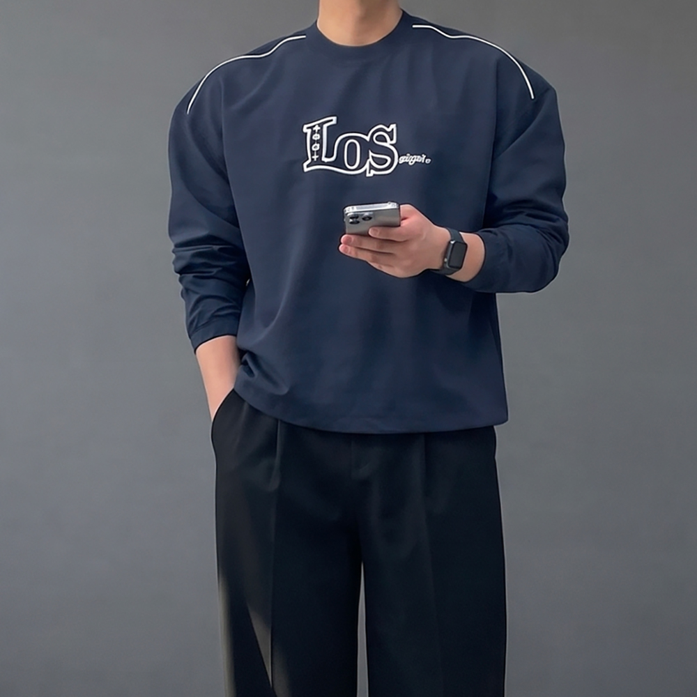 나일론맨투맨 블록코어 럭비져지 바람막이맨투맨