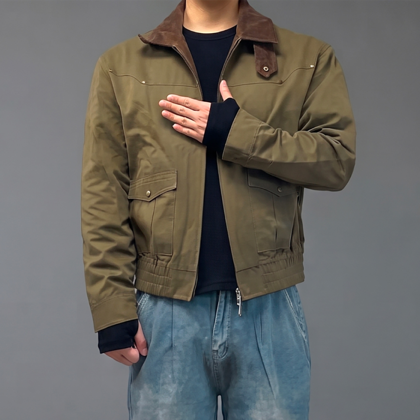 헌팅자켓 크롭 사파리 워크자켓