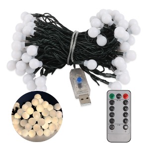 USB 앵두전구 웜화이트 80구(8M)