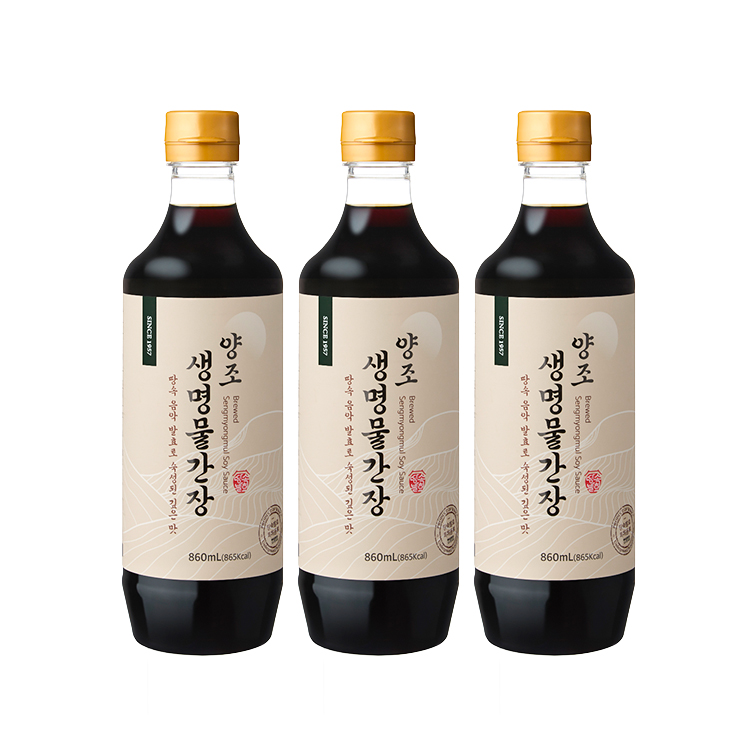 양조 생명물간장 860mL 3병 (캠핑백간장 추가증정)