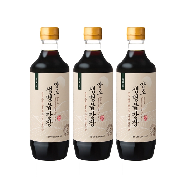 양조 생명물간장 860mL 3병 (캠핑백간장 추가증정)