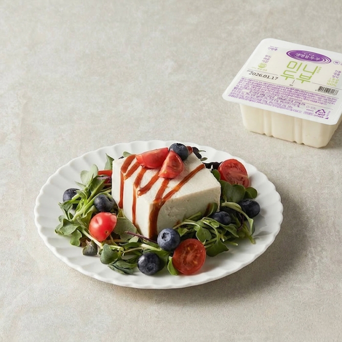 국산콩 미니두부 6모 (미니간장1병 추가증정,케이스포장)