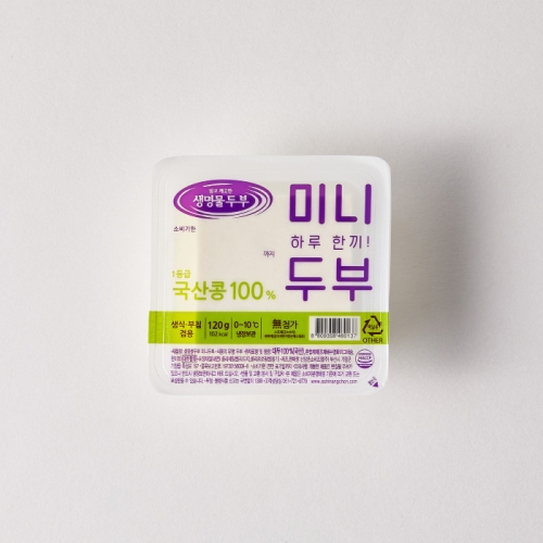 국산콩 미니두부 6모 (미니간장1병 추가증정,케이스포장)