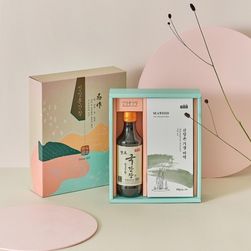 양조간장 선물세트 기장미역 1호 (쇼핑백포함)